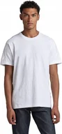 Koszulki męskie - G STAR RAW MĘSKI T-SHIRT BIAŁY Z NADRUKIEM XL ŻTB - miniaturka - grafika 1