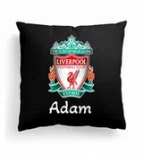 Poduszki dekoracyjne - Foto Poduszka Czarna Liverpool F.C. + IMIĘ Prezent - miniaturka - grafika 1