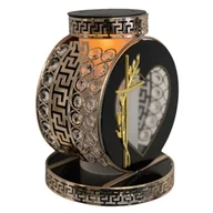 Lampiony i znicze - Znicz solarny koło 20 x 25 cm złoty - miniaturka - grafika 1