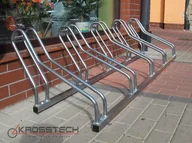 Wyposażenie miejsc publicznych - Krosstech Stojak na rowery Cross 5 na 5 rowerów, ocynkowany 444010 - miniaturka - grafika 1