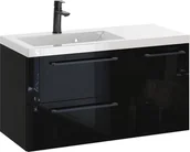 Szafki łazienkowe - Szafka z Umywalką ROSEN 90 cm - Uchwyt Czarny - miniaturka - grafika 1