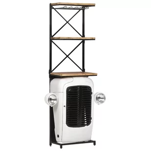 VidaXL Lumarko Szafka na wino - traktor, biała, 49x31x170 cm, drewno mango 320487 VidaXL - Stojaki na wino - miniaturka - grafika 1