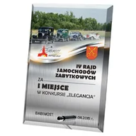 Gadżety dla kibiców - Trofeum szklane z nadrukiem kolorowym LuxorJet, grawerowaniem oraz wypełnieniem farbą - miniaturka - grafika 1