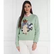 Swetry damskie - POLO RALPH LAUREN Sweter CADET BEAR | Relaxed fit - miniaturka - grafika 1