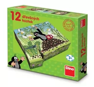 Klocki - Krecik i Przyjaciele drewniane klocki obrazkowe puzzle 12 klocków 6 obrazków wiek dzieci 3+ - miniaturka - grafika 1