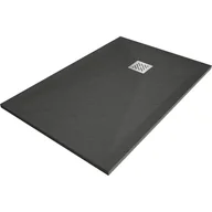 Brodziki prysznicowe - Mexen Stone+ brodzik kompozytowy prostokątny 110 x 70 cm, antracyt - miniaturka - grafika 1