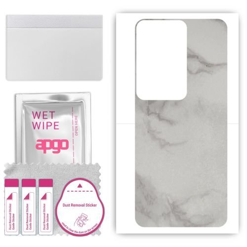 folia naklejka skórka strukturalna na TYŁ do Vivo Y100 5G - Marmur Szary - apgo SKINS