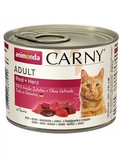 Animonda Cat Carny Adult wołowina i serca 200g - Mokra karma dla kotów - miniaturka - grafika 1