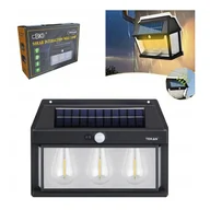 Lampy ogrodowe - Lampa Solarna Led Elewacyjna Kinkiet Oświetlenie Dekoracyjne Latarnia 3 Led - miniaturka - grafika 1