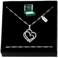Biżuteria dla dzieci - NASZYJNIK SERCE Z CYRKONIAMI SREBRO 925 NA PREZENT - miniaturka - grafika 1