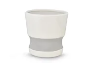 Donice - Osłonka do kwiatów INULA biały/szary, Ø13,5/h13, ceramika - miniaturka - grafika 1