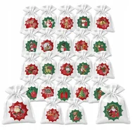 Ozdoby bożonarodzeniowe - KALENDARZ ADWENTOWY WORECZKI ŚWIĘTA 24 SZT Y4 - miniaturka - grafika 1