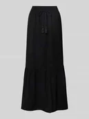 Spódnice - Długa rozkloszowana spódnica z falbanami model ‘PRETTY’ - miniaturka - grafika 1