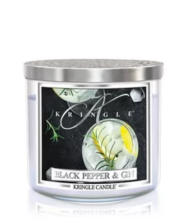 Świece - Kringle Candle Soy Jar Black Pepper Gin świeca zapachowa 411 g - grafika 1