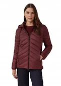 Kurtki damskie - S.OLIVER PIKOWANA KURTKA DAMSKA Z KAPTUREM BORDOWA 42 6BA - miniaturka - grafika 1