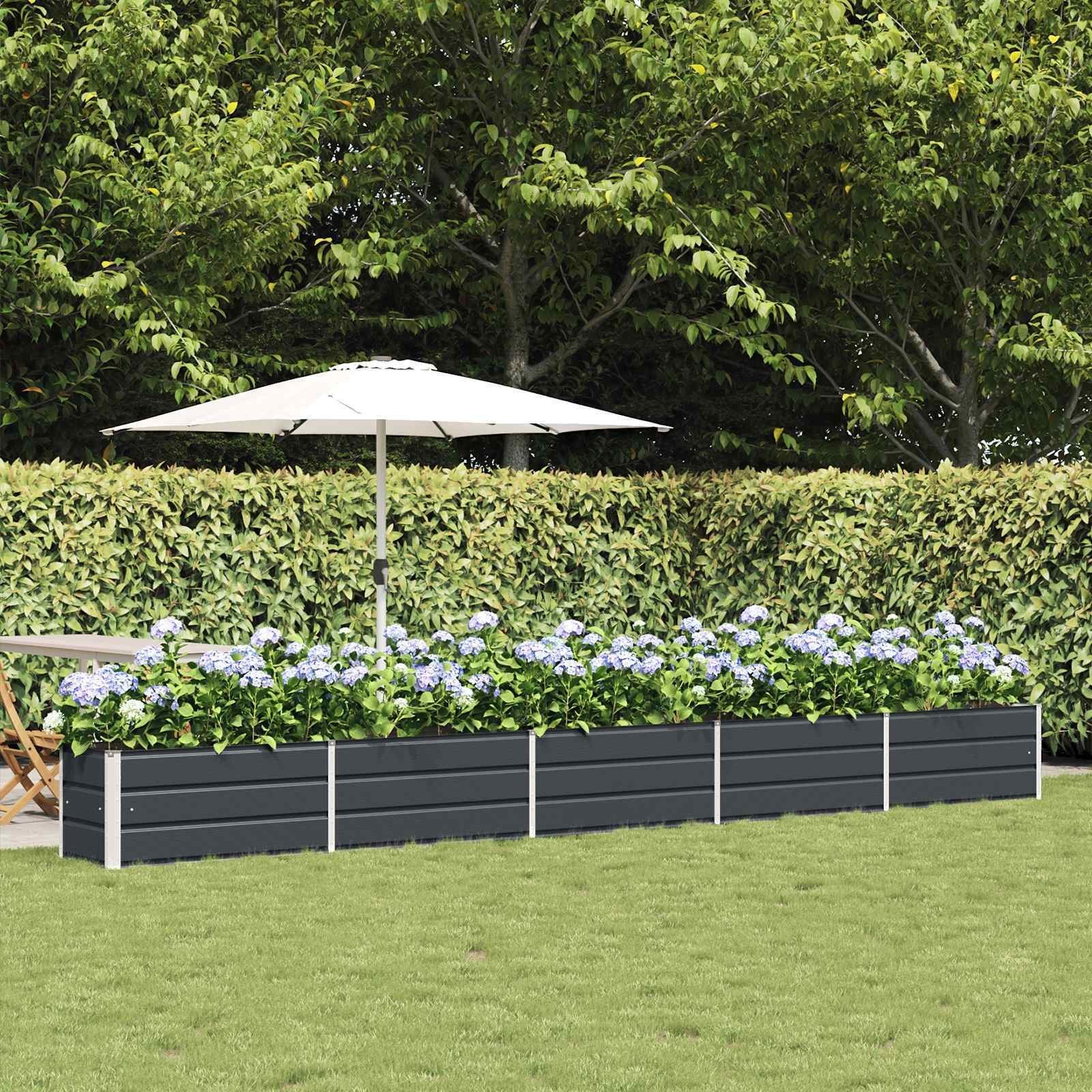 vidaXL Donica Antracyt 480 x 50 x 45 cm Stal Galwanizowana