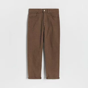 Reserved - Strukturalne spodnie regular - Brązowy - Spodnie i spodenki dla chłopców - miniaturka - grafika 1