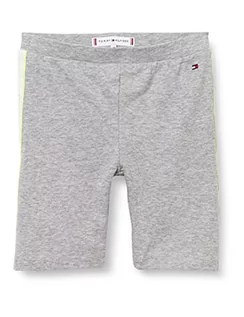 Spodenki damskie - Tommy Hilfiger Szorty rowerowe dla dziewcząt, jasnoszary (Light Grey Heather), 176 cm - grafika 1