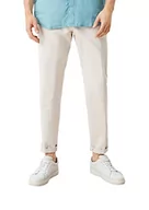 Spodnie męskie - s.Oliver Spodnie męskie, wełniany biały, 52 - miniaturka - grafika 1