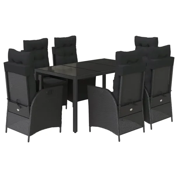 Zestaw Mebli Ogrodowych z Rattanu PE, Stół 150x90x75 cm, Krzesła 57x61x9