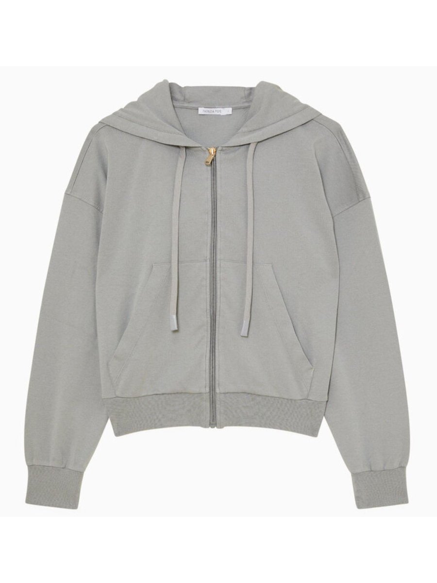 Bluza damska Patrizia Pepe 2M4442 J289 szary - Hoodie: 36