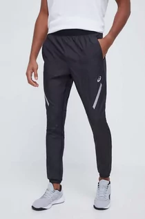 Spodnie męskie - Asics spodnie do biegania kolor czarny z nadrukiem - grafika 1