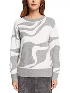 Swetry damskie - ESPRIT Damski sweter 112EE1I318, 038/MEDIUM Grey 4, XXL - miniaturka - grafika 1