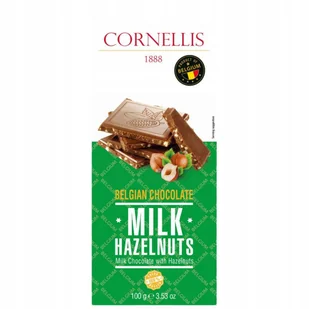 CORNELLIS Czekolada Belgijska Mleczna z Orzechami Pyszna Przekąska - Słodkie kremy i masła CORNELLIS Czekolada Belgijska Mleczna z Orzechami Pyszna Przekąska - Słodkie kremy i masła - miniaturka - grafika 1