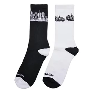 Mister Tee Skarpety uniseks Major City 089 Socks 2-pak czarne/białe 43-46, czarny/biały, 43-46 EU - Skarpetki damskie - miniaturka - grafika 1