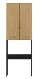 Szafka na pralkę z półkami antracyt + dąb artisan W3-A97 - Szafki łazienkowe - miniaturka - grafika 1