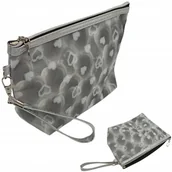 Kosmetyczki, organizery i kuferki - KOSMETYCZKA SASZETKA DAMSKA TOREBKA KOPERTÓWKA Z PASKIEM ZAMYKANA NA ZAMEK - miniaturka - grafika 1