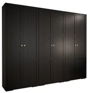 Szafy - Szafa przesuwna Garderoba MANHATTAN RYFEL 10 300 gł. 47 czarny - miniaturka - grafika 1
