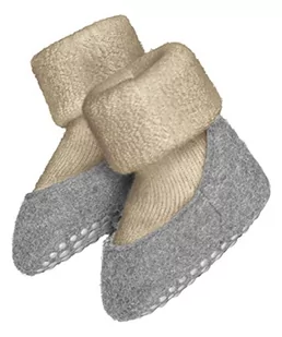FALKE Uniseks - niemowlęta Kapcie Baby Cosyshoe B HP Wełna Dziewicza z wypustkami na podeszwie 1 Para, Beżowy (Sand Melange 4651), 19-20 (9-15 miesiące) - Kapcie damskie - miniaturka - grafika 1