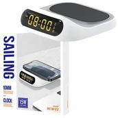 Ładowarki do telefonów - BUDZIK ZEGAR ELEKTRONICZNY LED Z ŁADOWARKĄ BEZPRZEWODOWĄ INDUKCJA 15W RECCI - miniaturka - grafika 1