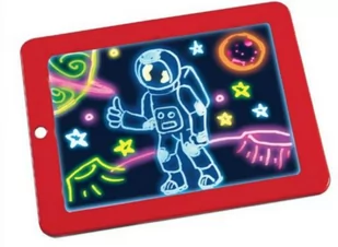 Magiczny tablet tablica LED do rysowania notes znikopis MAGIC PAD 3DX9 czerwony - Zabawki interaktywne dla dzieci - miniaturka - grafika 1
