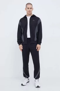 adidas dres SPORTY STREET męski kolor czarny - Dresy męskie - miniaturka - grafika 1