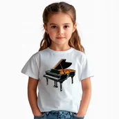 Moda i Uroda OUTLET - Koszulka dla dziecka "Piano" Bawełna 128 - miniaturka - grafika 1