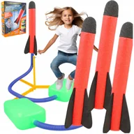 Zabawki interaktywne dla dzieci - WYRZUTNIA RAKIET PIANKOWYCH GRA ZRĘCZNOŚCIOWA KATAPULTA POMPKA ZESTAW Z2031 - miniaturka - grafika 1