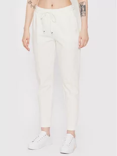 Tommy Hilfiger Spodnie dresowe Knitted Tapered WW0WW33452 Biały Tapered Fit - Spodnie sportowe damskie - miniaturka - grafika 1