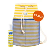 Kremy dla dzieci - Mustela Sun Bebe Enfant-Famille spray przeciwsłoneczny do twarzy i ciała SPF 50 200 ml + plecak plażowy gratis - miniaturka - grafika 1