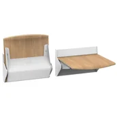 Wyposażenie miejsc publicznych - Siedzisko na korytarz naścienne dąb szary TPS2A automatyczne - miniaturka - grafika 1