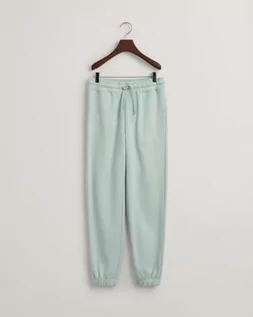 Spodnie damskie - GANT REG Tonal Shield damskie spodnie dresowe, luźne, turkusowe, standardowe, Dusty Turquoise, XXL - grafika 1