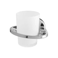 Kubki na szczoteczki do zębów - Kubek łazienkowy Ontario z uchwytem 00227 chrom - miniaturka - grafika 1