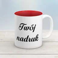 Kubki - Kubek CLASSIC czerwonym wnętrzem z Twoim nadrukiem - miniaturka - grafika 1