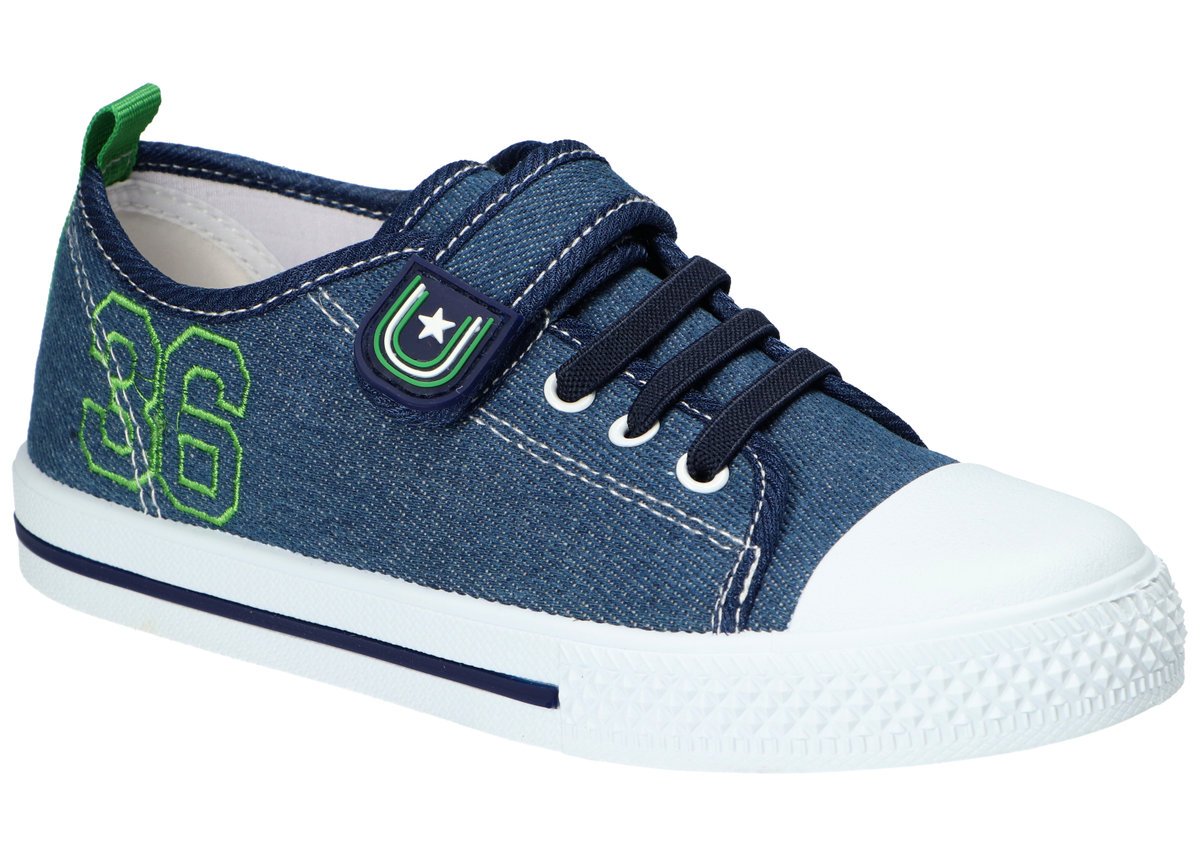 AMERICAN CLUB TEN195 TENISÓWKI TRAMPKI DZIECIĘCE NAVY/GREEN 33