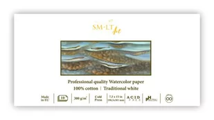 Blok Do Akwareli Panorama 190X380 300G  10K 100% Bawełna - Podobrazia, bloki, papiery - miniaturka - grafika 1