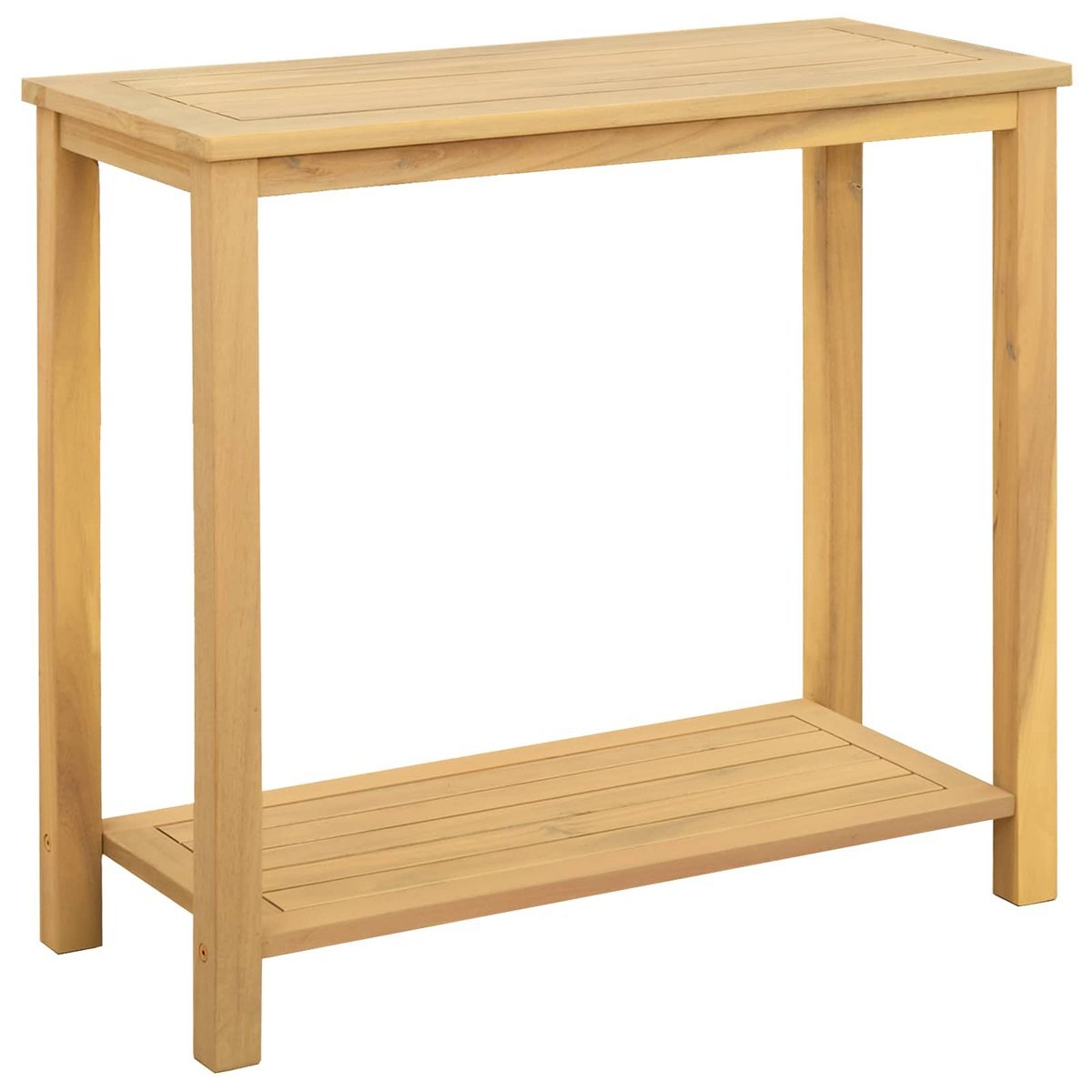 vidaXL Stół konsolowy do ogrodu z półką Jasna akacja 80 x 35 x 75 cm