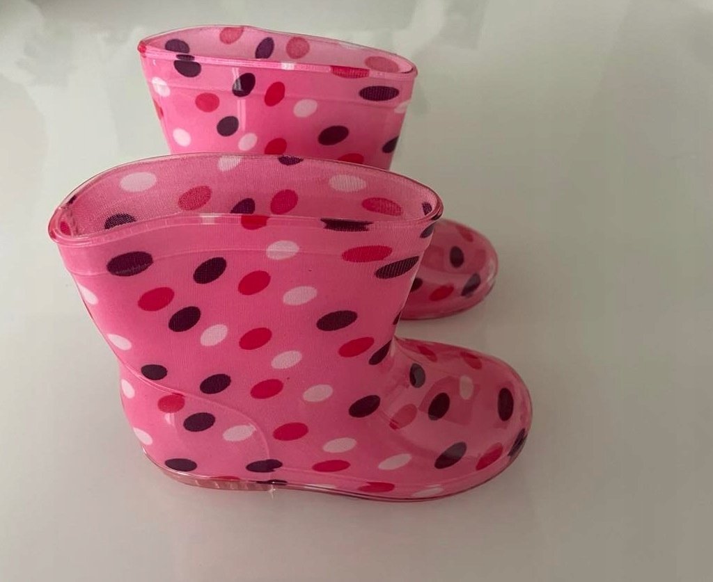 Kalosze dla dzieci w kropki różowe rozm. 28