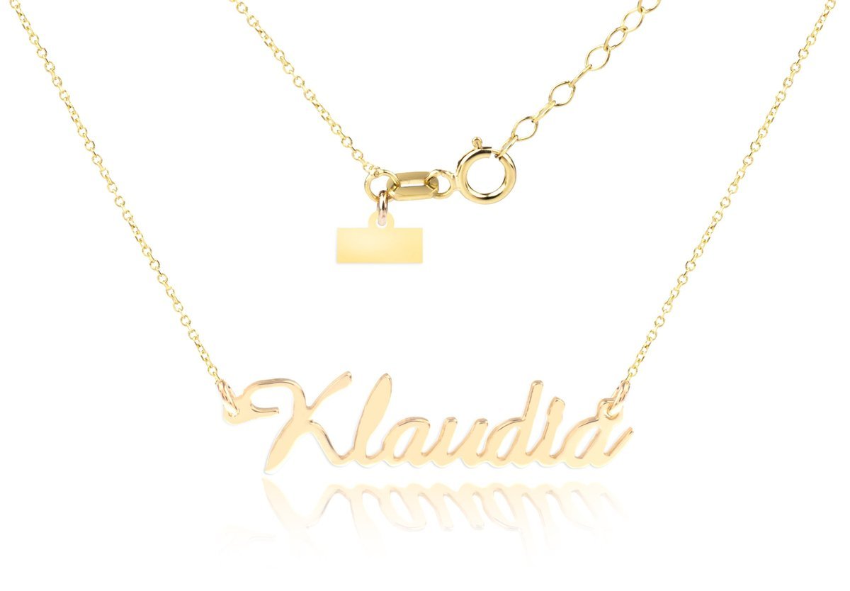 ZŁOTY NASZYJNIK IMIĘ KLAUDIA CELEBRYTKA 333 GRAWER