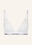 Biustonosze - Calvin Klein Biustonosz Trójkątny Icon Cotton Modal weiss - miniaturka - grafika 1